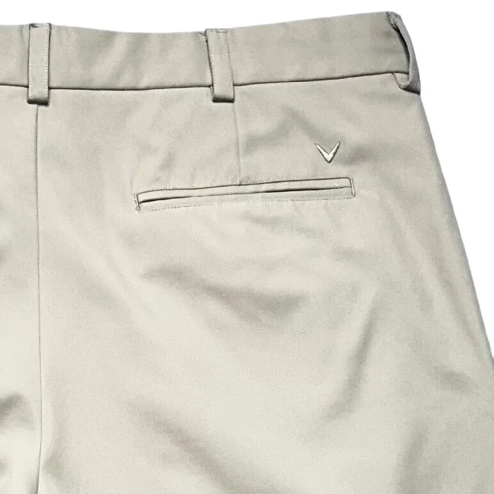 Callaway Golf Pants Pleated Mens 36x32 Khaki Tan‎ Performance Cuffed Classic